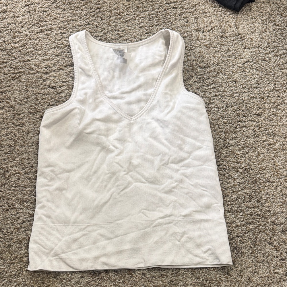 Athleta double lined white tank